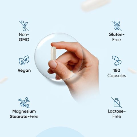 Viên Uống Magnesium Bisglycinate 200mg & Vitamin B6 WeightWorld - Tăng Cường Trí Nhớ & Giảm Căng Thẳng - Hộp 180 Viên Nhộng Vegan