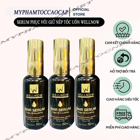 Tinh dầu dưỡng tóc, giữ nếp tóc uốn wellnow hair serum 50ml