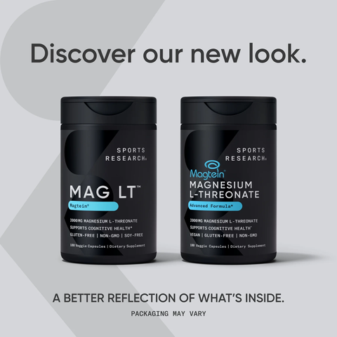 Magtein Magnesium L-Threonate 2000mg - Hỗ Trợ Não Bộ, Cải Thiện Trí Nhớ, Giảm Căng Thẳng - Sản Phẩm Sports Research Mỹ