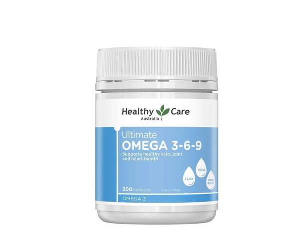 Viên Uống Omega 3-6-9 Healthy Care 200 Viên - Hỗ Trợ Sức Khỏe Tim Mạch, Mắt Sáng, Duy Trì Cholesterol - Sản Phẩm Úc Chất Lượng