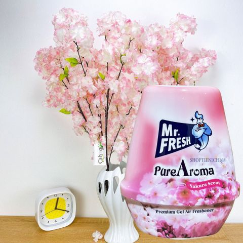 Sáp thơm phòng khử mùi Mr.Fresh 220g - Hương Sakura Tươi Mát, Khử Mùi Hiệu Quả cho Không Gian Sống, An Toàn và Tự Nhiên