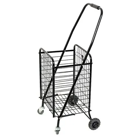 Xe Kéo Đi Chợ Handomart TI156 Đen - Giỏ Rộng, Gấp Gọn Dễ Dàng, Bánh Xe Cao Su Tiện Lợi