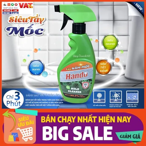 Xịt Tẩy Nấm Mốc Đa Năng Hando 500ml - Giải Pháp Tẩy Mốc Quần Áo, Sàn Nhà, Tường Nhanh Chóng và Hiệu Quả