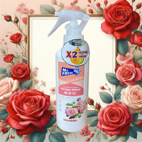 Nước Hoa Xịt Phòng Khử Mùi Cao Cấp Hando 200ml - Hương Hồng Thơm Ngát, Chống Nấm Mốc và Vi Khuẩn
