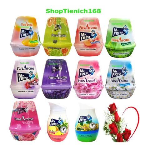 Sáp Thơm Khử Mùi Mr.fresh 220g - Hương Mộc Lan, Dứa, Nho, Đào - Thiên Nhiên, An Toàn, Đuổi Muỗi, Thơm Phòng, Trang Trí