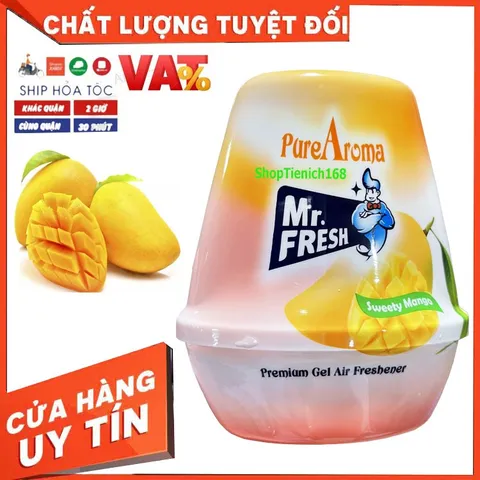 Sáp Thơm Khử Mùi Mr.fresh 220g - Hương Mộc Lan, Dứa, Nho, Đào - Thiên Nhiên, An Toàn, Đuổi Muỗi, Thơm Phòng, Trang Trí