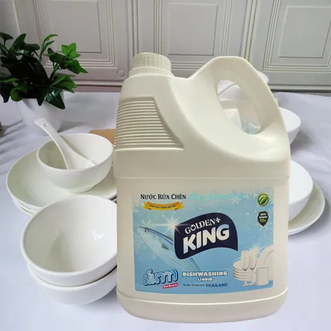 Nước Rửa Chén Bát Khử Mùi Hải Sản Golden King 4L - Sạch Bóng, Khử Mùi Hiệu Quả, Thích Hợp Cho Bát Đĩa Và Đồ Dùng Nhà Bếp