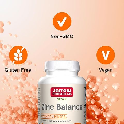 Viên Uống Bổ Sung Kẽm và Đồng Cân Bằng Khoáng Chất - Nhập Mỹ Jarrow Zinc Balance (Hộp 100 viên) - Giảm Mụn, Tăng Đề Kháng, Cân Bằng Nội Tiết Tố, Hỗ Trợ Sức Khỏe Tóc Móng 