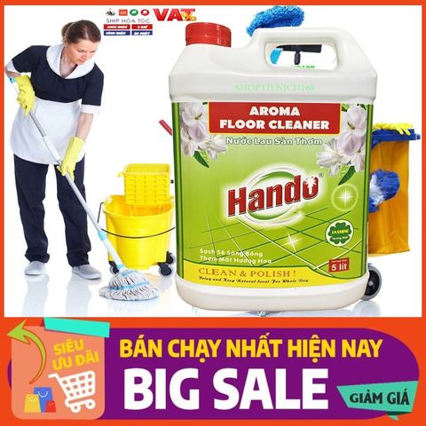 Nước Lau Sàn Diệt Khuẩn HANDO 5L - Hương Lavender Tươi Mát, Làm Sạch và Khử Mùi Hiệu Quả cho Nhà Ở