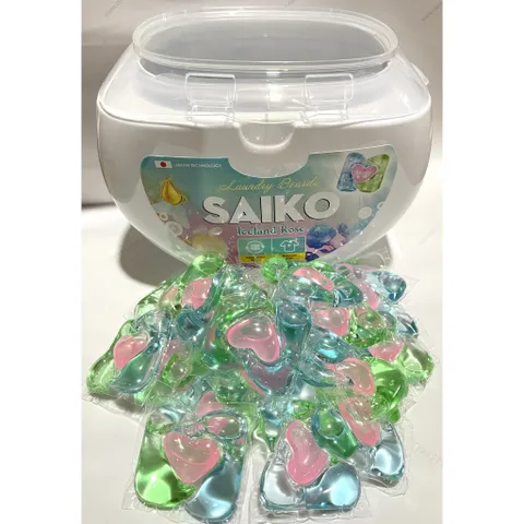 Viên Giặt Siêu Đậm Đặc SAIKO 25 Viên Hương Sakura - Giặt Xả, Lưu Hương, Tiện Lợi Cho Gia Đình Bận Rộn