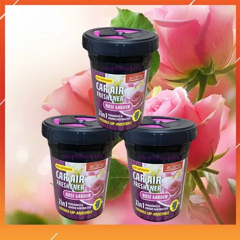 Sáp Thơm Cao Cấp Acana 130g - Hương Hồng Tươi Mát, Khử Mùi Thuốc Lá Cho Xe Hơi Và Không Gian Nhỏ, Nhập Khẩu Hàn Quốc
