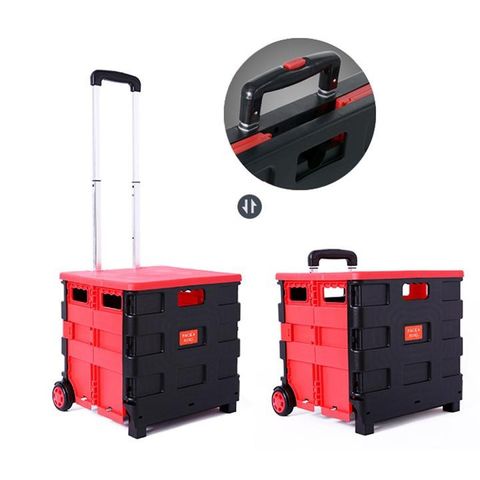 Thùng đựng đồ đa năng gấp gọn có bánh xe để coop ô tô  Mầu Vàng