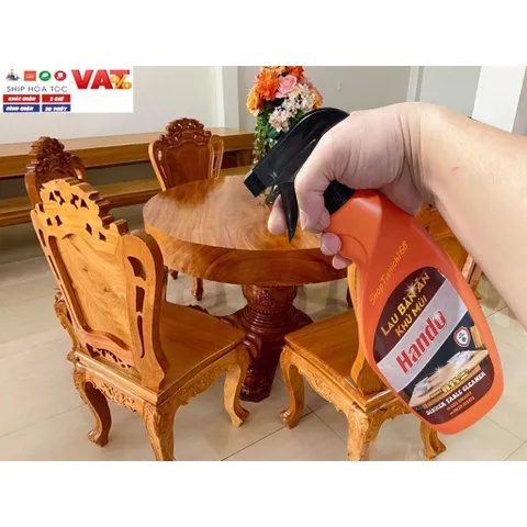 Nước Lau Bàn Ăn Khử Mùi Hando 500ml - Tẩy Sạch Diệt Khuẩn, An Toàn Cho Sức Khỏe, Tiện Lợi Với Đầu Xịt Cam