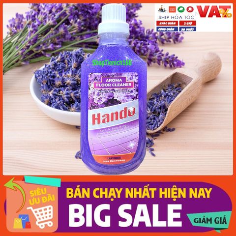 Nước Lau Sàn Đậm Đặc Siêu Sạch Hando 1L Hương Nhài - An Toàn, Diệt Khuẩn, Sáng Bóng Bề Mặt Sàn Tự Nhiên, Dễ Sử Dụng