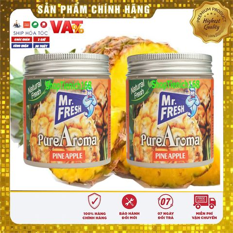 Combo 4 Hộp Sáp Thơm Khử Mùi Pure Aroma 230g - Hương Đào, Dứa, Vani, Black Ice Cho Không Gian Tươi Mát Hàng Ngày