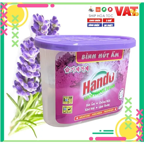 Bình Hút Ẩm Khử Mùi Nấm Mốc Hando 450ml - Giải Pháp Chống Ẩm Mốc An Toàn Cho Tủ Đồ và Không Gian Sống