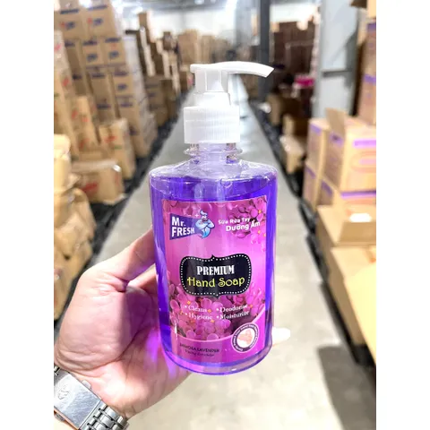 Nước Rửa Tay Sát Khuẩn Mr. Fresh 500ml - Hương Dâu Tự Nhiên, Khử Mùi và Diệt Khuẩn Hiệu Quả, An Toàn Cho Da