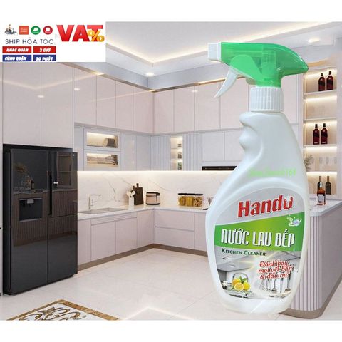 Nước Lau Nhà Bếp Hando 500ml - Sạch Bóng Đồ Trang Sức, Hương Hoa Thơm Mát - An Toàn Cho Bếp Gia Đình, Xuất Xứ Việt Nam