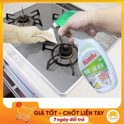 Nước Lau Nhà Bếp Hando 500ml - Sạch Bóng Đồ Trang Sức, Hương Hoa Thơm Mát - An Toàn Cho Bếp Gia Đình, Xuất Xứ Việt Nam