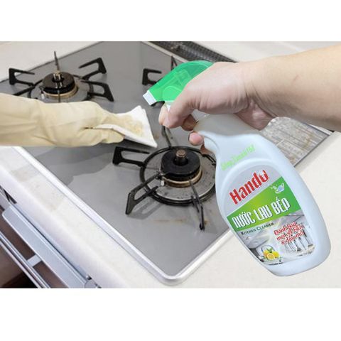 Nước Lau Nhà Bếp Hando 500ml - Sạch Bóng Đồ Trang Sức, Hương Hoa Thơm Mát - An Toàn Cho Bếp Gia Đình, Xuất Xứ Việt Nam