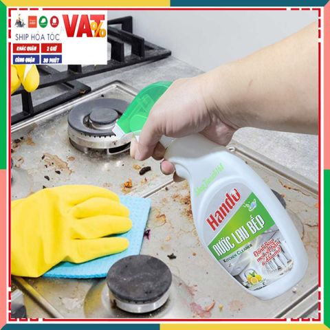 Nước Lau Nhà Bếp Hando 500ml - Sạch Bóng Đồ Trang Sức, Hương Hoa Thơm Mát - An Toàn Cho Bếp Gia Đình, Xuất Xứ Việt Nam