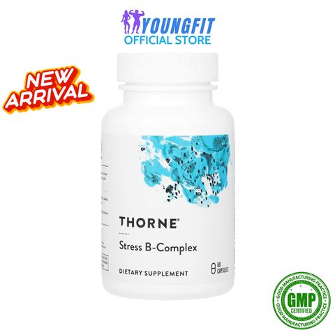Viên Uống Thorne Stress B Complex 60 Viên - Hỗ Trợ Sức Khỏe Não, Giảm Căng Thẳng, Tăng Cường Tim Mạch, Phức Hợp Vitamin B Hữu Hiệu