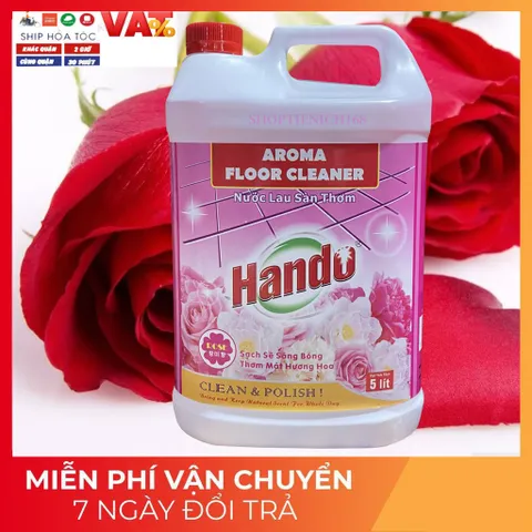 Nước Thơm Lau Sàn Hando 5L Hương Nhài - Chiết Xuất Thiên Nhiên An Toàn, Diệt Khuẩn, Mang Lại Không Gian Sạch Sẽ, Thơm Mát.
