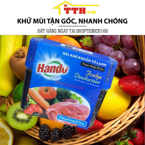 Gel Khử Khuẩn Tủ Lạnh Hando 150g - Khử Mùi và Diệt Khuẩn, Giữ Thực Phẩm Tươi Ngon, An Toàn Cho Gia Đình