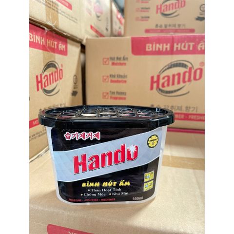 Bình Hút Ẩm Hando Than Hoạt Tính 450ml - Khử Mùi, Ngăn Ngừa Ẩm Mốc Cho Tủ Quần Áo, Tủ Giày, Nhà Bếp