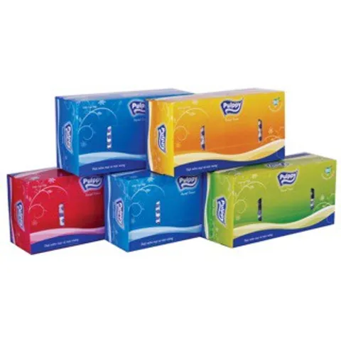 Combo 5 Hộp Khăn Giấy Ăn Pulppy 180 Tờ 2 Lớp - Khăn Mềm Mại, An Toàn Cho Da Nhạy Cảm, Tiết Kiệm, Thiết Kế Đẹp Mắt