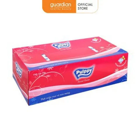 Combo 5 Hộp Khăn Giấy Ăn Pulppy 180 Tờ 2 Lớp - Khăn Mềm Mại, An Toàn Cho Da Nhạy Cảm, Tiết Kiệm, Thiết Kế Đẹp Mắt