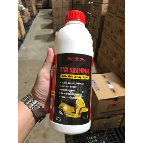 Nước Rửa Xe Bọt Tuyết Car Shampoo Autopro 1L - Sạch Bóng, Chống Xước, Bảo Vệ Sơn Ô Tô, Xe Máy