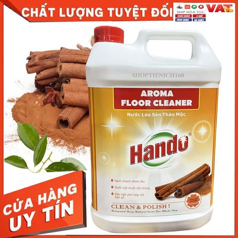 Nước Lau Sàn Diệt Khuẩn HANDO 5L Hương Quế - Sạch Sáng, Khử Mùi, Giúp Nhà Cửa Thoáng Mát, Phù Hợp Nhiều Bề Mặt