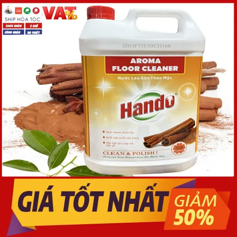 Nước Lau Sàn Diệt Khuẩn HANDO 5L Hương Quế - Sạch Sáng, Khử Mùi, Giúp Nhà Cửa Thoáng Mát, Phù Hợp Nhiều Bề Mặt