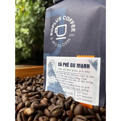 Cà Phê Gu Mạnh Roplus Nguyên Chất Rang Mộc - Pha Phin, Pha Máy Đậm Đà Robusta & Arabica, Hương Vị Đặc Trưng Thơm Ngon