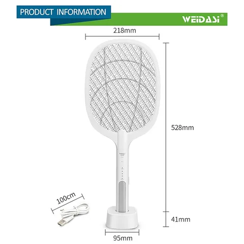 Vợt Muỗi Đèn Bắt Muỗi 2 trong 1 - An Toàn, Pin Sạc Đưa Vào USB, Thiết Kế Bền Bỉ, Đèn Led Tím Thu Hút, An Tâm Sử Dụng
