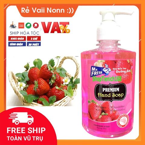Nước Rửa Tay Khử Mùi Mr.Fresh 500ml - Hương Cam Quế, Sạch Khuẩn, Dưỡng Ẩm, Chăm Sóc Da Mềm Mại