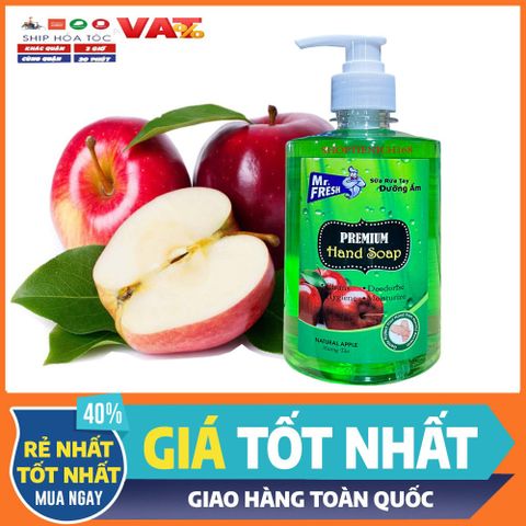 Nước Rửa Tay Khử Mùi Mr.Fresh 500ml - Hương Cam Quế, Sạch Khuẩn, Dưỡng Ẩm, Chăm Sóc Da Mềm Mại