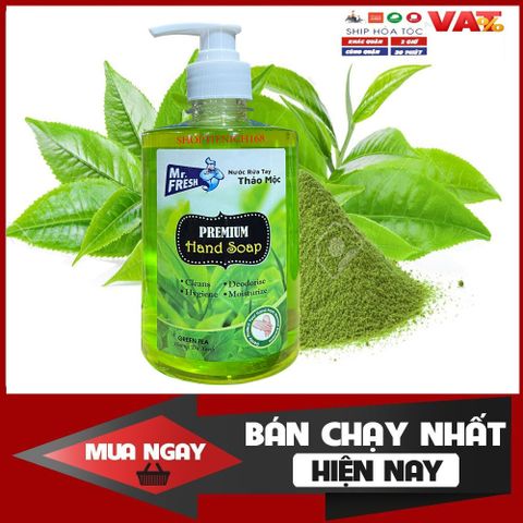 Nước Rửa Tay Khử Mùi Mr.Fresh 500ml - Hương Cam Quế, Sạch Khuẩn, Dưỡng Ẩm, Chăm Sóc Da Mềm Mại