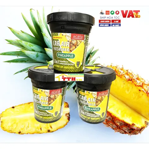 Sáp Thơm Ô Tô Acana Hương Dứa 130g - Cao Cấp Chống Say Xe và Khử Mùi Hôi, Hương Thiên Nhiên Dễ Chịu cho Xe Hơi và Không Gian Sống