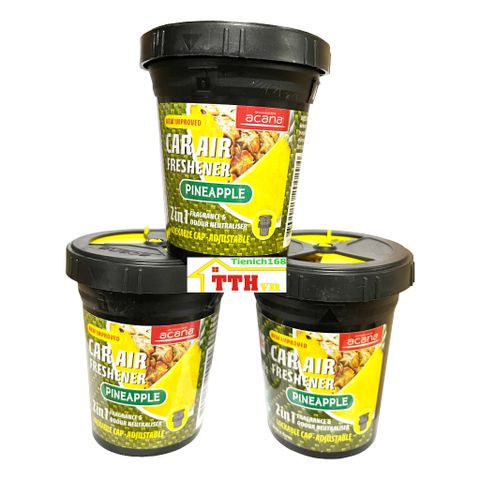 Sáp Thơm Ô Tô Acana Hương Dứa 130g - Cao Cấp Chống Say Xe và Khử Mùi Hôi, Hương Thiên Nhiên Dễ Chịu cho Xe Hơi và Không Gian Sống