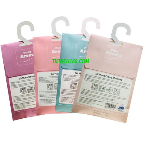 Combo 4 Túi Thơm Treo Tủ Quần Áo Maden - Hương Hoa Tự Nhiên, Khử Mùi, Tỏa Hương Quyến Rũ Việt Nam