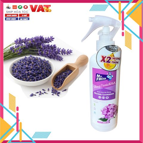 Nước Hoa Xịt Phòng Khử Mùi Mr.Fresh 200ml Hương Lavender - Tinh Dầu Thiên Nhiên, Thơm Mát, Khử Mùi Hiệu Quả Cho Không Gian Sống