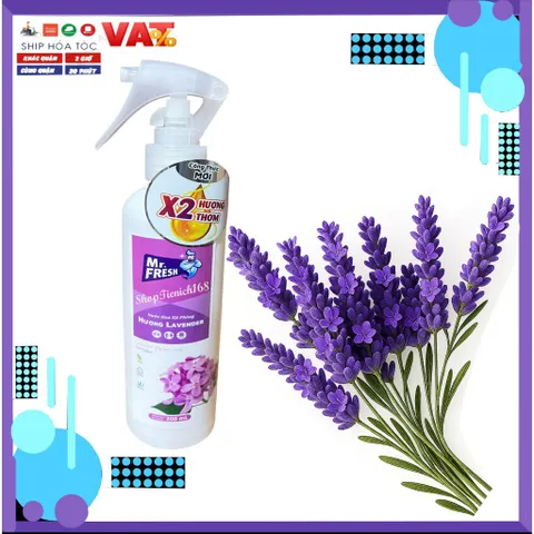 Nước Hoa Xịt Phòng Khử Mùi Mr.Fresh 200ml Hương Lavender - Tinh Dầu Thiên Nhiên, Thơm Mát, Khử Mùi Hiệu Quả Cho Không Gian Sống