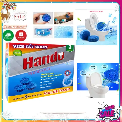 Viên tẩy bồn cầu tự động khử mùi, làm sạch hiệu quả - Hộp 5 viên, an toàn cho gia đình và dễ sử dụng