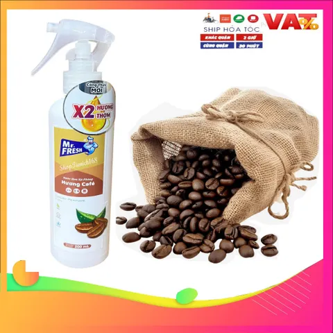 Nước Hoa Xịt Phòng Khử Mùi Mr.Fresh 200ml - Hương Cà Phê Tự Nhiên, Làm Thơm Không Gian Sống, An Toàn Cho Gia Đình
