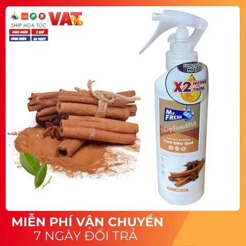 Nước Hoa Xịt Phòng Khử Mùi Mr.Fresh 200ml - Hương Cà Phê Tự Nhiên, Làm Thơm Không Gian Sống, An Toàn Cho Gia Đình