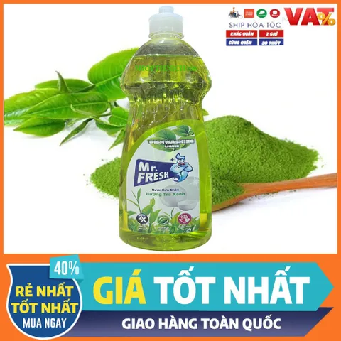 Nước Rửa Chén Bát Mr.Fresh Tinh Dầu Quế 790ml - Sạch Bóng An Toàn, Hương Thơm Dịu Nhẹ, Thân Thiện Với Môi Trường