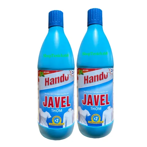Nước Tẩy Trắng Javel Hando 500ml - Tẩy Vết Bẩn Quần Áo Trắng, Diệt Trùng và Khử Mùi, Làm Sạch Như Mới