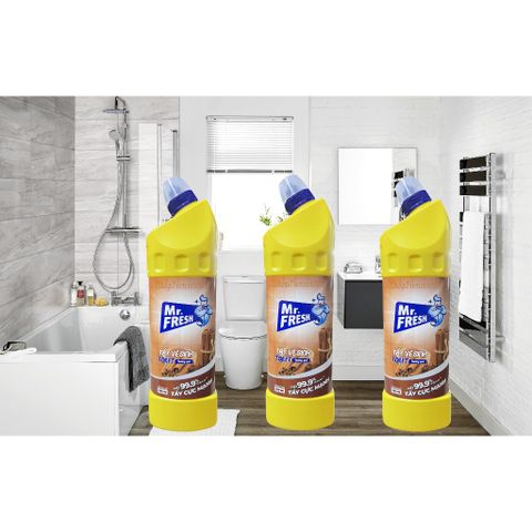 Chai Tẩy Vệ Sinh Toilet Mr.Fresh 900ml - Đậm Đặc, Khử Mùi Hương Quế, Diệt Khuẩn 99.9%, An Toàn Cho Bề Mặt Sử Dụng